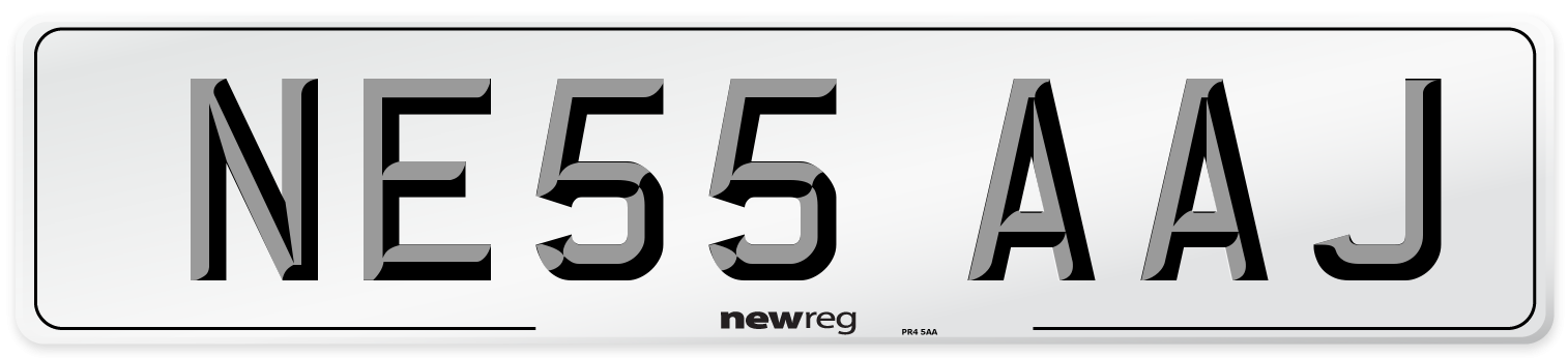 NE55 AAJ Number Plate from New Reg